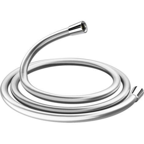 Brauseschlauch 2m Silikon, knickfest, leckagefrei, G1/2 Anschluss, Silber Chrom (1/5)