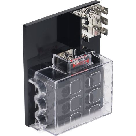 Flachsicherungskasten 6-Wege ATC ATO wasserdichte Blockplatine mit Minuspol 12–36 V DC für PKW, Wohnmobil, Anhänger, LKW und Transporter (1/5)