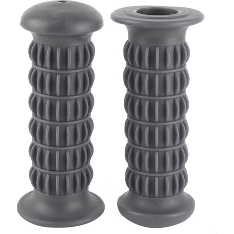 Poignées universelles antidérapantes en caoutchouc anti-vibrations pour guidon de moto de 25 à 28 mm - Gris (1/5)