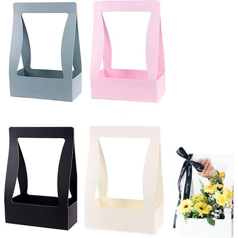 4-teiliges Geschenktüten-Set für Blumensträuße, wasserdichte und wiederverwendbare Geschenktüten für Blumensträuße, ideal für Partys, Hochzeiten, Geburtstage, Valentinstag und als Dekoration für Zuhau (1/5)