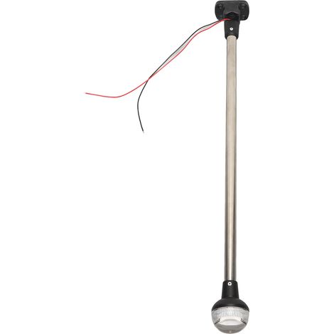 25-Zoll-LED-Masttopleuchte, 2 Seemeilen, IP65, 360°, für Pontonboote, Schifffahrt, Angeln, Ankern, 12 V DC, 1,5 W (1/5)