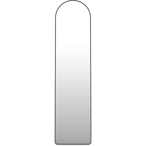 Idmarket – Miroir sur pied noir 160 cm – Contour métal – Hauteur 160 cm – Largeur 40 cm – Design industriel chic pour intérieur moderne - NOIR 160 X