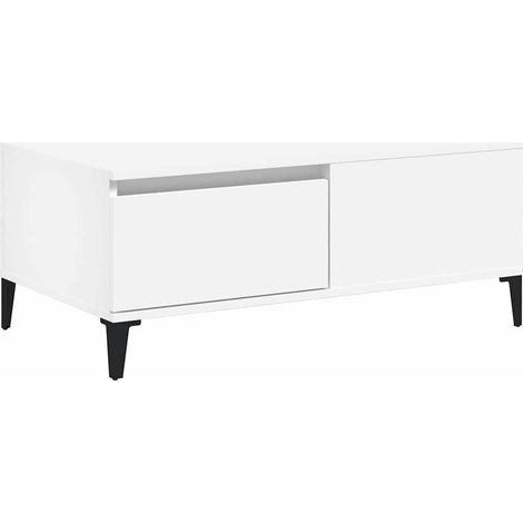 Maison Exclusive - Tavolino da Salotto Bianco 90x50x36,5 cm in Legno Multistrato (1/5)