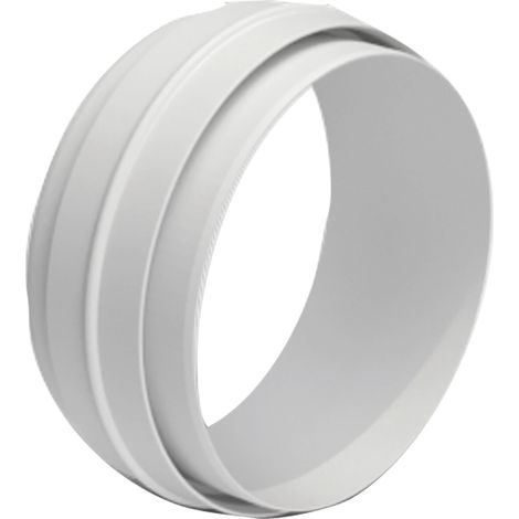Optimairo N25026 Rohrverbinder Kunststoff, Lüftungsrohr Adapter Verbindungselement, strömungsoptimiert, weiß, ø 112 mm (1/3)