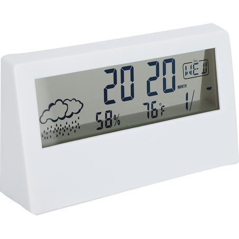 Wecker mit digitaler LED-Anzeige für Temperatur und Luftfeuchtigkeit, geeignet für die Nacht und zum Schutz der Augen. (1/5)