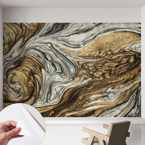 Fotomurale adesivo stickers - per camera da letto - per corridoio - decorazione casa moderna Vortici astratti 152x104 cm (1/5)