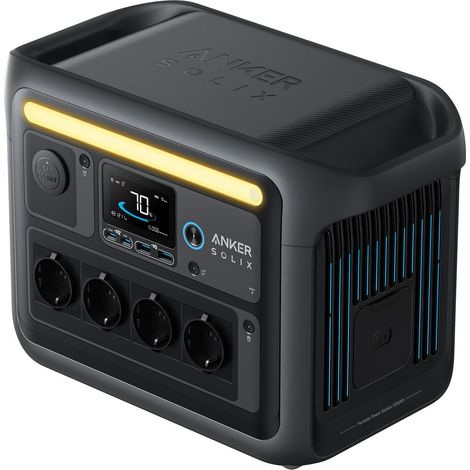 Anker – Centrale d'alimentation portable 1056Wh 1800W – Batterie LiFePO₄ – Recharge HyperFlash 0-100% en 58 min – Puissance solaire 600W