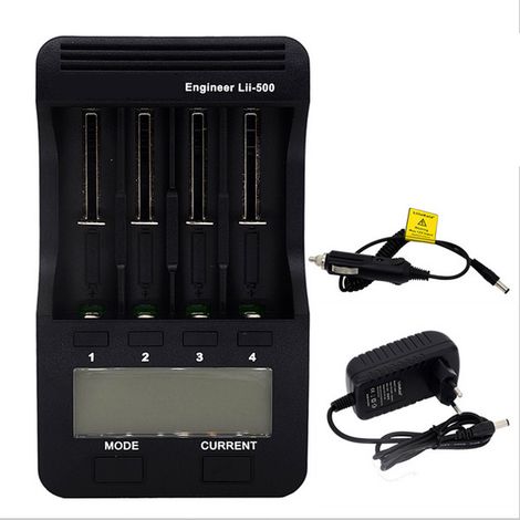 Chargeur de batterie au lithium Liitokala lii-500 avec écran LCD pour batteries 18650/26650/14500/AA/AAA (États-Unis) (1/5)