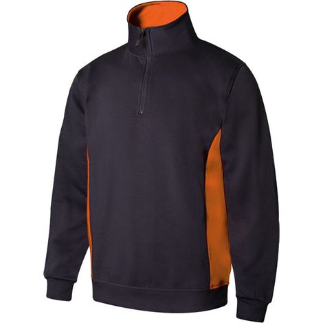 FELPA BLU NAVY ARANCIONE - M