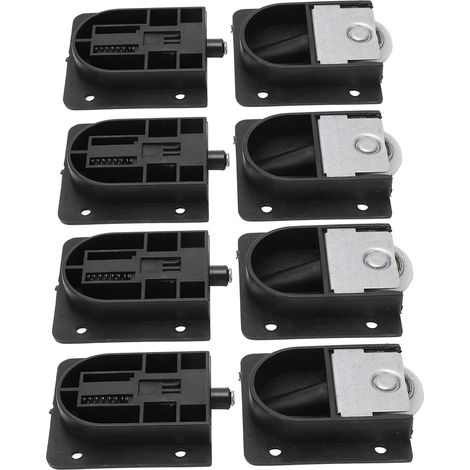 Lot de 4 roulettes coulissantes 25mm pour porte de placard, galet de chariot pour meuble, accessoire de quincaillerie armoire (1/5)