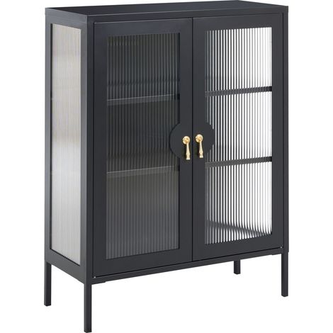 Büroschrank GLEORA Metall Schwarz (1/5)