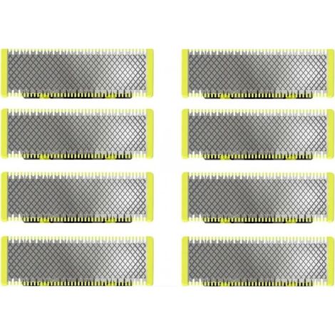 Applicabili per OneBlade - Lame di ricambio per rasoio elettrico rasaerba OneBlade, robusta cassa in acciaio, dimensione, styling e rasatura, set di 8 (1/5)