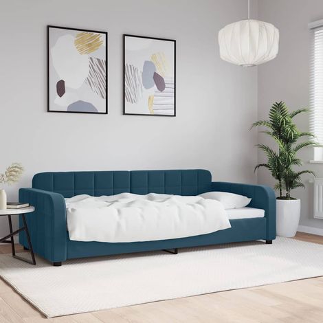 Tagesbett Blau 90x200 cm Samt