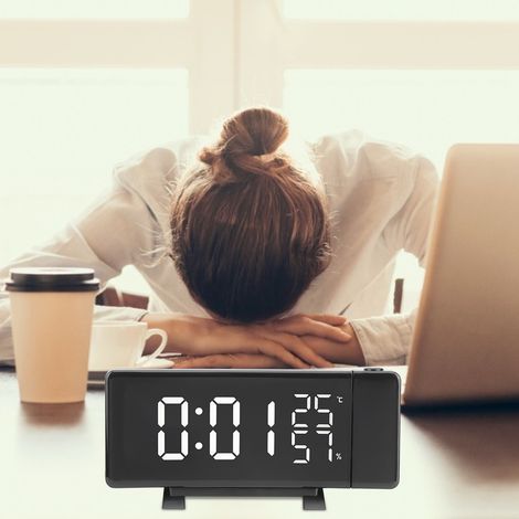 Innovativer digitaler USB-Projektionswecker mit Thermometer und Hygrometer für den Einsatz zu Hause und im Büro (1/5)