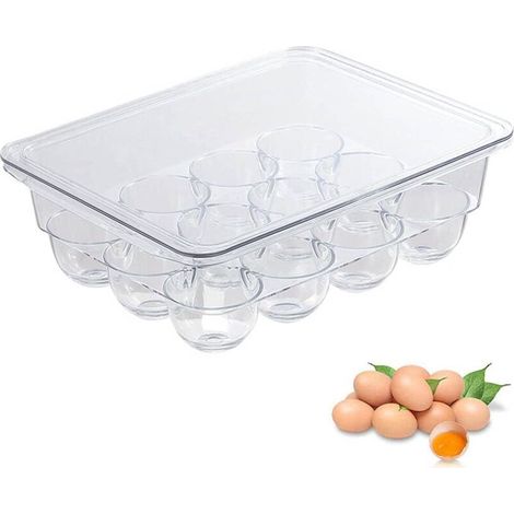 Contenitore in plastica per uova, portatile, per frigorifero e cucina, per la protezione - Crezuo