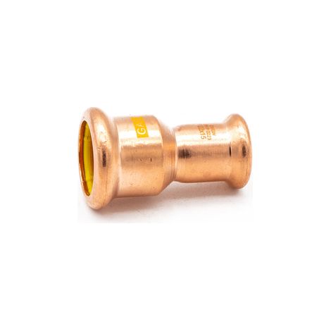 PrimaPress Copper 22x15mm Pressfit Coupler for Gas & Water