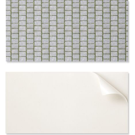Panel de PVC adhesivo con estampado de ladrillo, perfecto para el pasillo, 120 x 60 cm.
