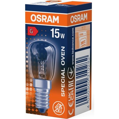 Osram 310282 Special Oven Bulb T 26/55 CL 15W 230V E14