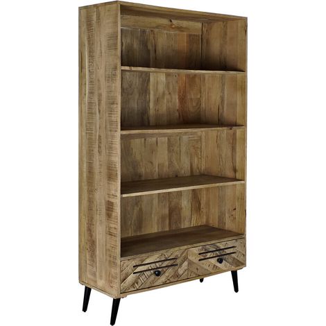 Étagère Mangue Métal 100X40X180 Marron Foncé (1/5)