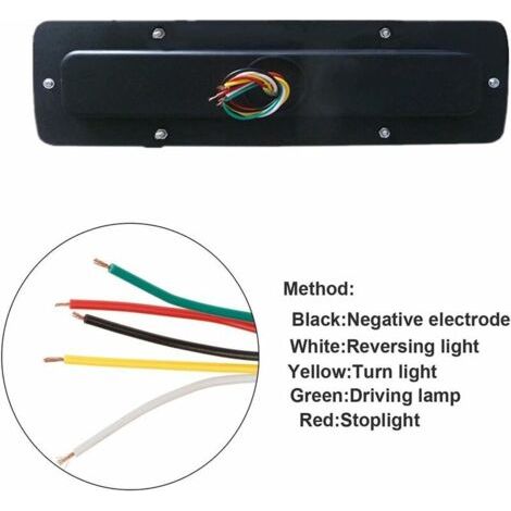 Feux arrière de remorque, 19 LED 12 V, clignotants de freinage et de marche arrière pour caravane, étanches avec flèches (1/4)