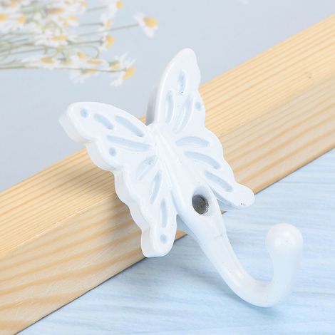 Crochet mural papillon neuf de 35 x 55 mm d'épaisseur, style européen, pour armoire ou penderie, en alliage de zinc, style rétro. (1/3)