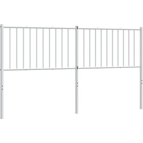 Cabecero accesorio para dormir mueble de dormitorio 160 cm metal blanco TDL0202471
