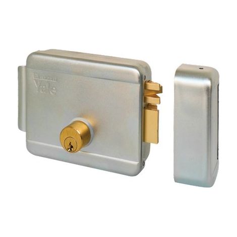 SERRATURA CANCELLO APPLICARE ELETTRICA 680 YALE - ZINC C.TONDO FISSO+SCR+TETT E.MM 60 DX