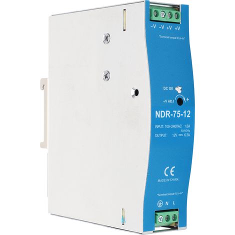 Alimentation à découpage BERM pour variateur d'armoire électrique PLC industriel 100-240 V CA NDR-75-12 (1/5)