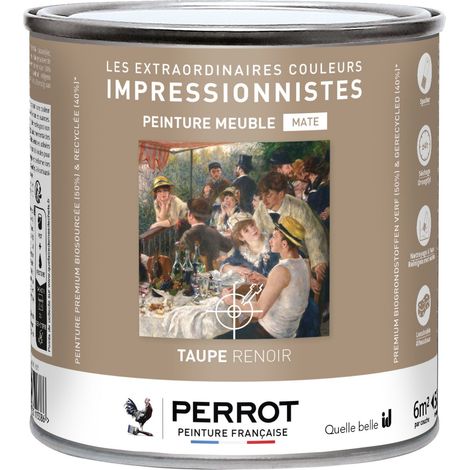 PEINTURE MATE POUR MEUBLE TAUPE RENOIR 500ML  - PERROT