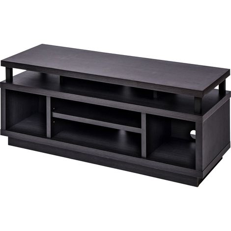 Iris Ohyama, Meuble TV, Meuble tele, Banc TV, Support télévision pour ecran jusqu'à 43 pouces, 5 Etagères, Sortie-câbles, Contemporain, Chambre, Salon - TV Cabinet Middle OTS-100M - Chêne noir