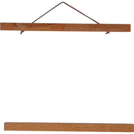 Cadre photo magnétique moderne en teck 30cm pour affiches et œuvres d'art, support à défilement DIY anti-poussière.
