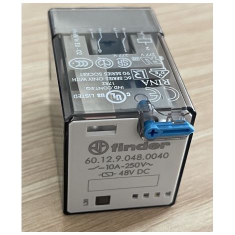 Finder 60 Series Relais de puissance 2 RT, bobine 48V c.c. Enfichable 1.3W ( Prix pour 1 ) (1/2)