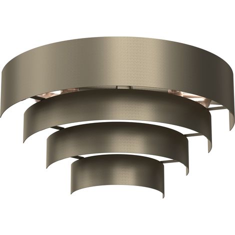 Applique murale Rings demi-lune or titane 2xE27 15W