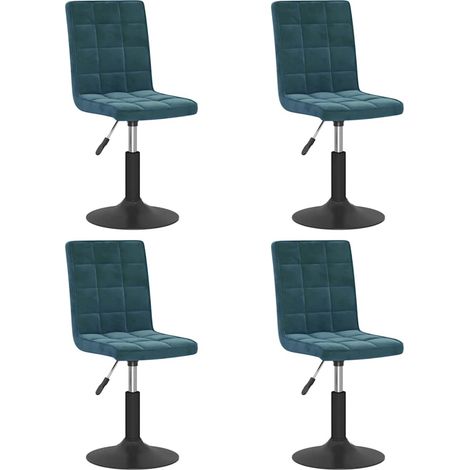 Maison Exclusive - Sedie da Pranzo Girevoli 4 pz Blu in Velluto