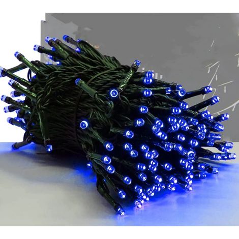 Guirlande Solaire Bleue 22.8m 200 LED 8 Modes Jardin (1/5)