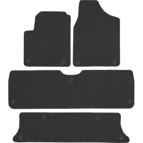 VW Sharan I 7 places (1998-2010). Tapis de sol dédiés - EVA alvéolé noir (1/5)