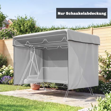 Housse de protection pour mobilier de jardin, 215 cm x 155 cm x 150 cm, grise, entretien facile (1/5)