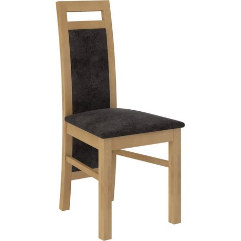 Chaise bois de hêtre et tissu tissu Mouka-Tissu 27100 (1/4)