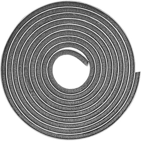 cyclingcolors guarnizione antipolvere non adesivo Paraspifferi Spazzola Porte e Finestre scorrevoli tapparelle, 4,8mm x 4mm x 10m (1/2)