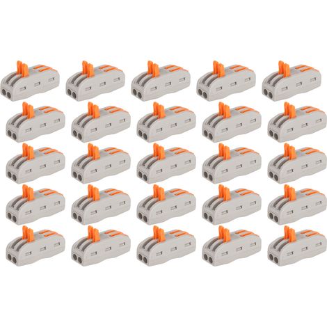 25 pièces Connecteur de Câble Compact 4 Trous, Jonction Rapide pour Automobile et Bâtiment (1/5)