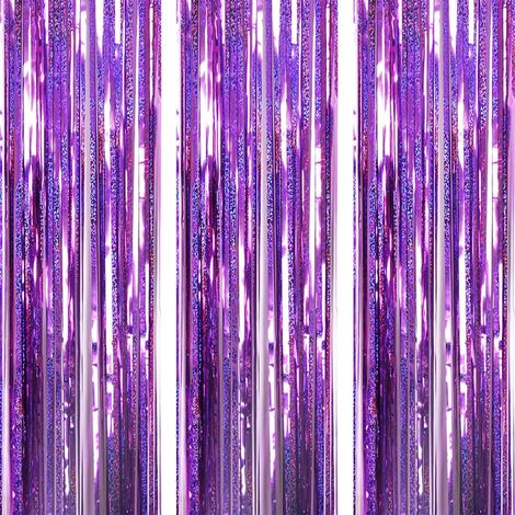 3 Pack(200x100CM) Rideaux Métalliques à Franges Décoration de Fenêtre et Porte pour Fête, Anniversaire, Événement Spécial (1/5)