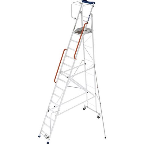 Scaletta mobile 14 gradini - Altezza mass. lavoro 5.56m - ERM-14
