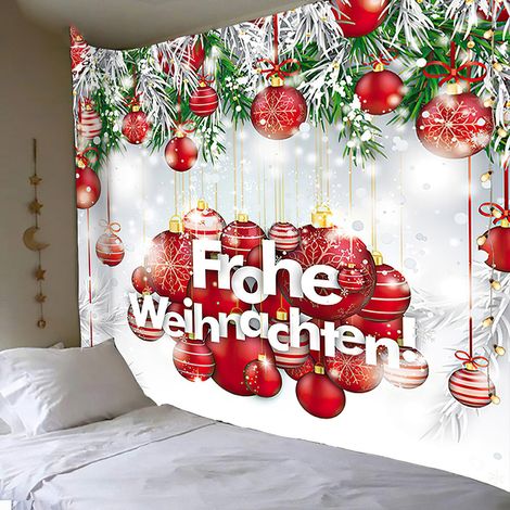 1 Tapisserie de Noël, fibre de polyester, décoration murale, fond de chambre, tissu léger (1/5)