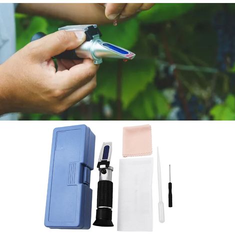 Réfractomètre portable 0-32% Brixmètre de poche précis pour mesurer le taux de sucre dans aliments et boissons (1/5)