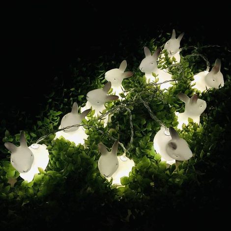 Lichterkette mit Osterhasenmotiv, 1,5 m, 10 LEDs, festliche Osterdekoration, dekorative Hasengirlande, fröhliche Osterdekoration (1/5)