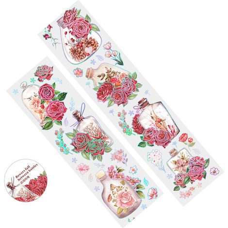 Ruban adhésif décoratif PET, collection Rose romantique, innovant et raffiné, à faire soi-même, pour scrapbooking, carnets, journaux et agendas. (1/5)