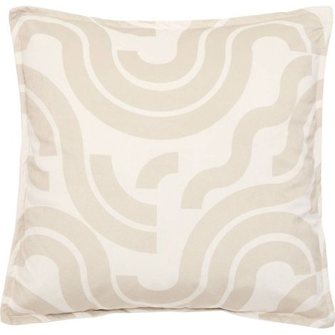 Cuscino lilou quadrato 45x45 cm con stampa color avorio - Atmosphera créateur d'intérieur (1/3)