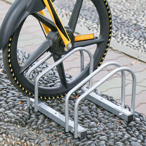 Support de vélo vertical pour 2 vélos en acier métal, gain de place, support de rangement pour vélos (1/5)