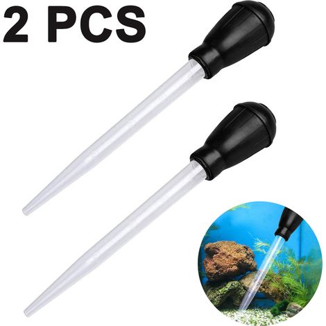 Pipette Pour Aquarium - 30 ml - Échelle Graduée 10/15/20/30 ml - Pour Nettoyage Fond Aquarium Et Dose Aliments Liquides - 2 Pièces (1/5)