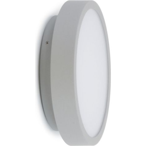 Aplique de pared BLERA redondo LED SMD 15 W 868 lm 3000 K CRI80 IP54 106° Gris (1/3)